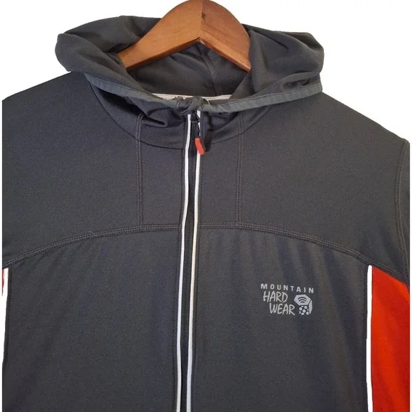 Mountain Hardwear Superpower Running Jacket Men's L* Gray Full Zip Performance - Picture 3 of 10